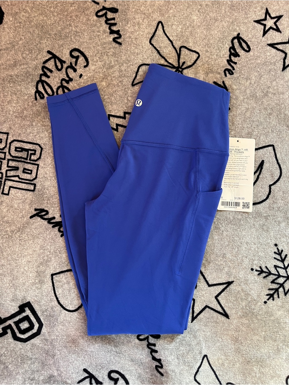 NWT Lululemon Align leggings, Women’s Size 8 in beach ball blue